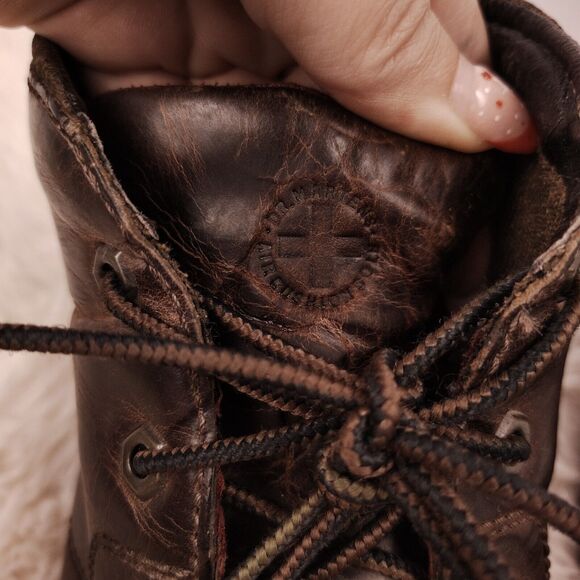 Vintage Dr Martens 12046 Brown Leather Lace Up Moc Ankle Chukka Boots Size 9 M - Picture 4 of 10